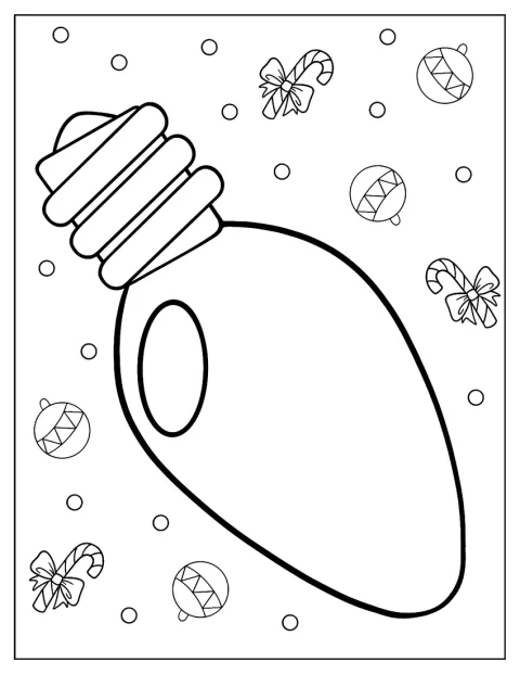 Un bec mare de sărbătoare este desenat cu un contur simplu.