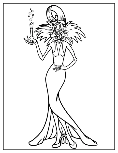 Yzma tient un récipient de vin bouillonnant.