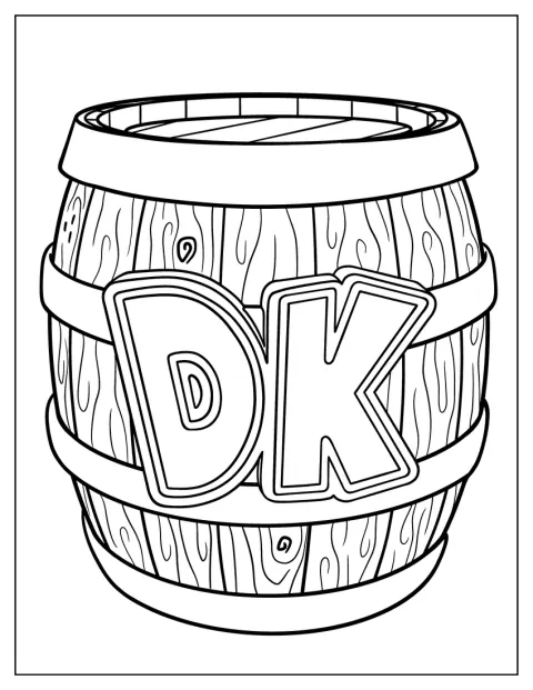 En tunna med Donkey Kongs emblem står för sig själv.