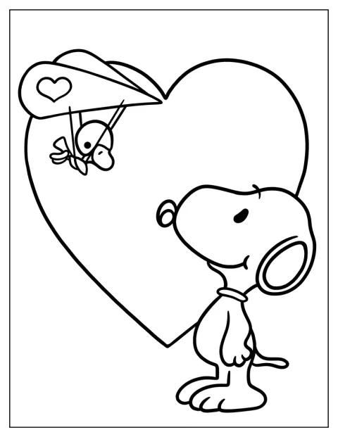 Snoopy modtager et kærlighedsbrev.