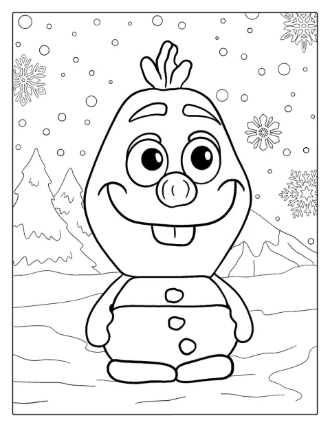 Baby Olaf sorride con aria adorabile.