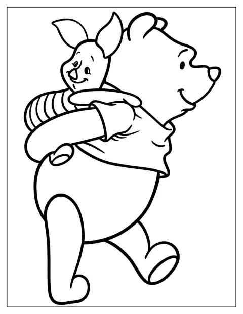 Nasu ratsastaa Nalle Puhin selässä.