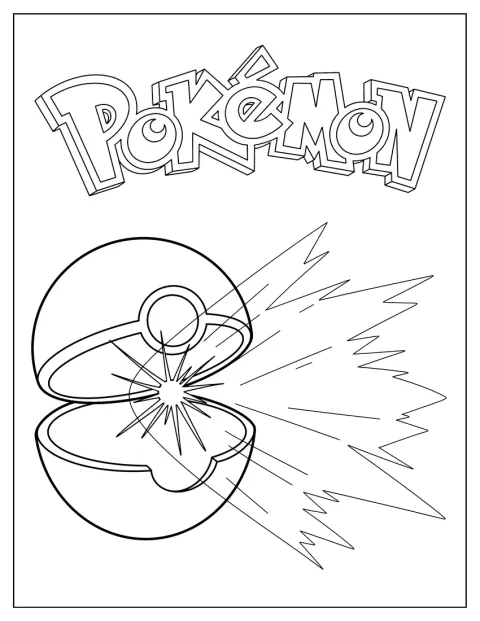 Una Poké Ball si apre per far uscire un Pokémon.