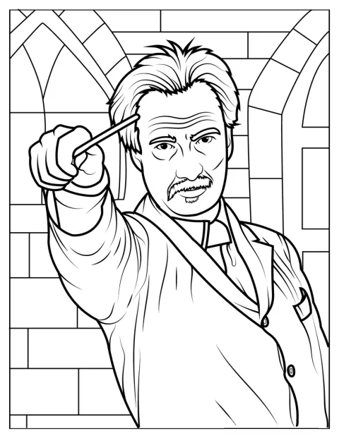 Realistic Remus Lupin Coloring Page