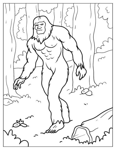 A hátborzongató Nagylábú a fák között rejtőzik.