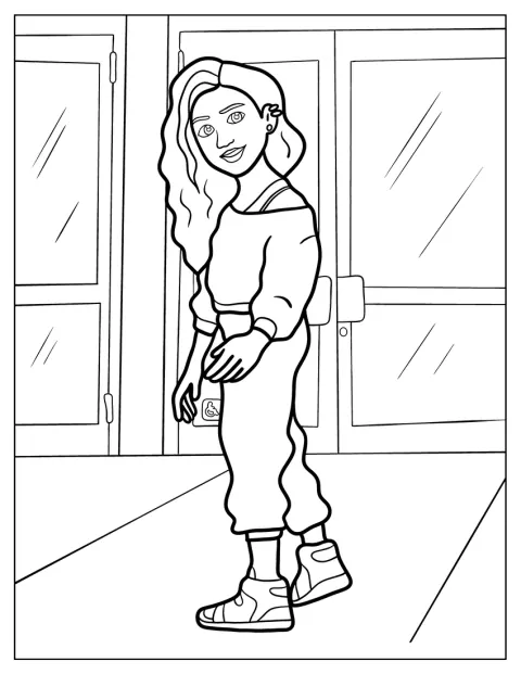 Val Ortiz, personaje de Del revés 2, aparece en un retrato.