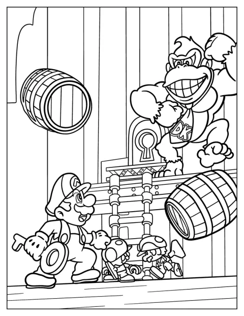 Super Mario står over for Donkey Kong.