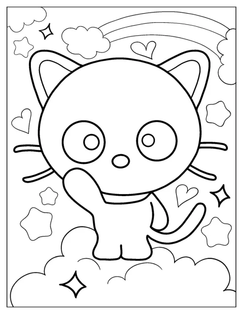 Chococat vinker med poten.