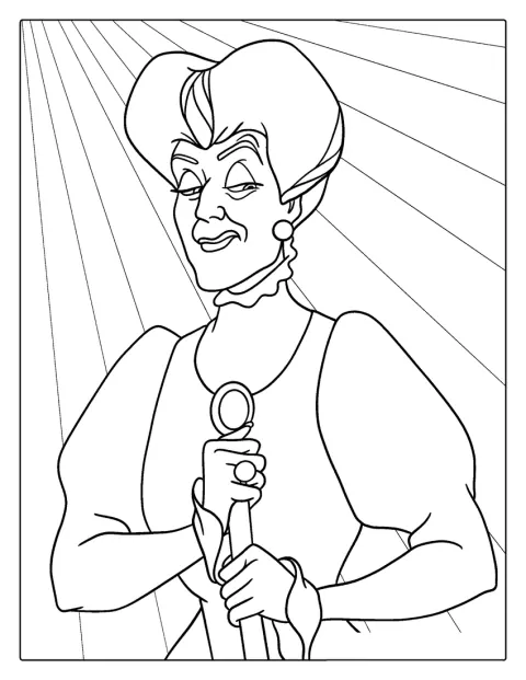 Lady Tremaine, Hamupipőke gonosz mostohája látható a képen.