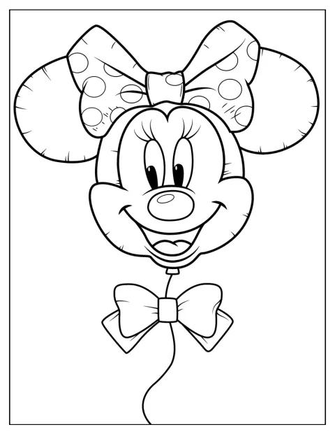 Minnie Mouse aparece representada en un globo.