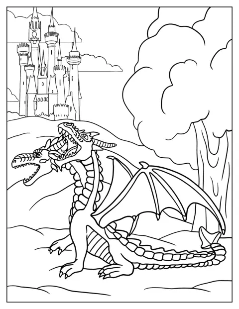 二つの頭を持つドラゴンが描かれています。