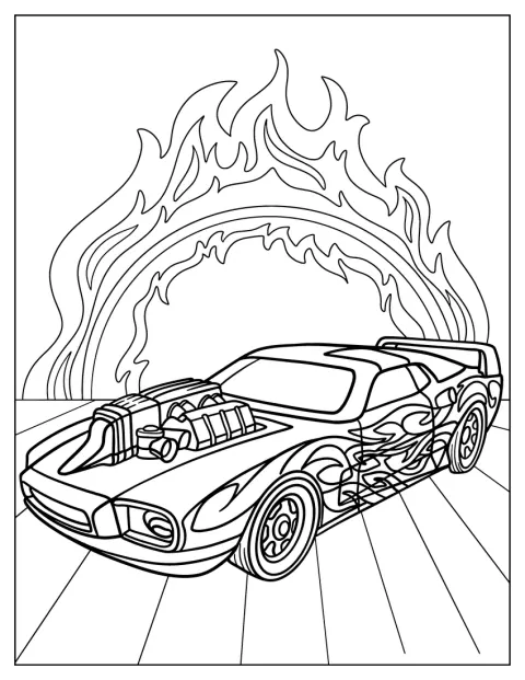 Hot Wheels Rivited har lågor längs karossen.