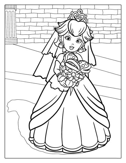 Een prinses staat afgebeeld.
