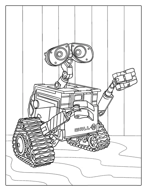 Coloring Page Of Wall-E Robot