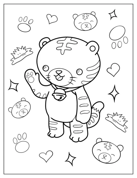 猫が、鈴の付いた首輪をしています。