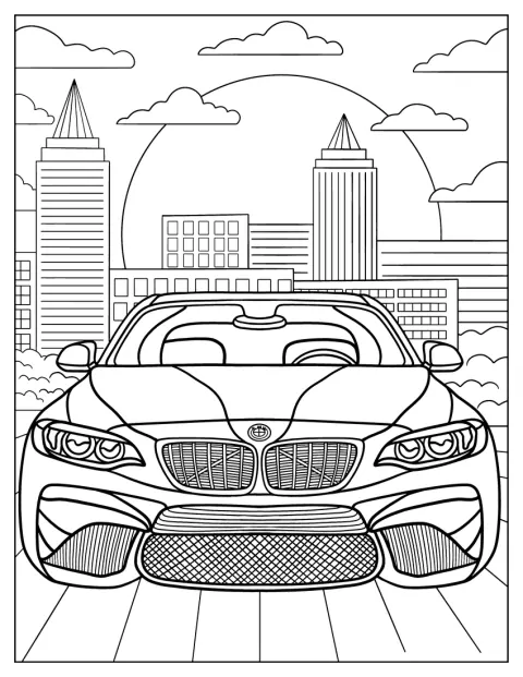 BMW M2 projíždí městem a vyniká množstvím detailů.