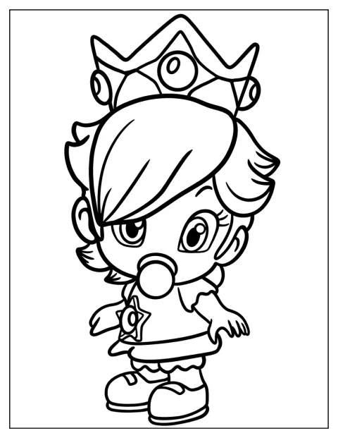 Bebé Estela posa en una escena de estilo kawaii.