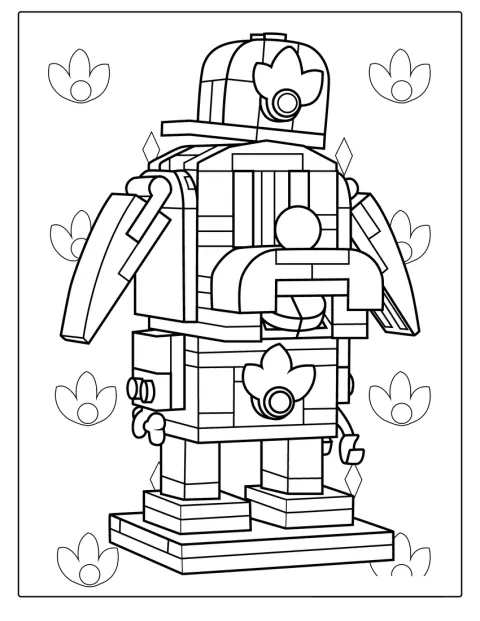 Dog Man aparece representado con piezas y formas de LEGO.