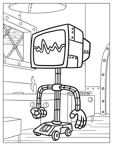 Karen Plankton, el ordenador de la familia Plankton, aparece con mucho detalle.