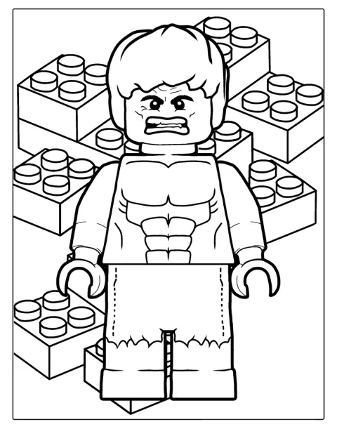 Lego Hulk Coloring In Sheet