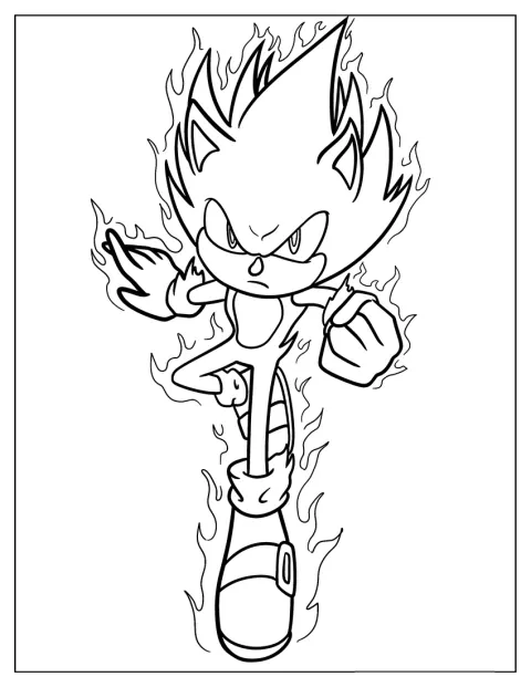 Super Sonic aparece com uma expressão furiosa.
