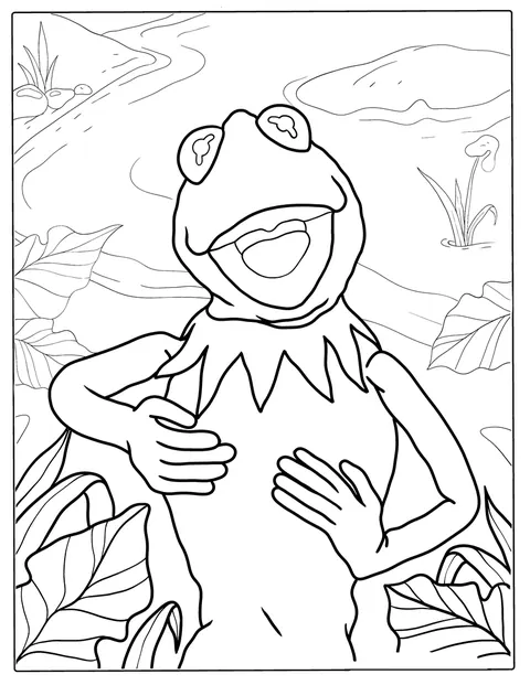 Kermit The Frog Coloring Sheet