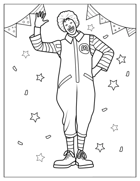 Ronald McDonalds ist als Clown dargestellt.