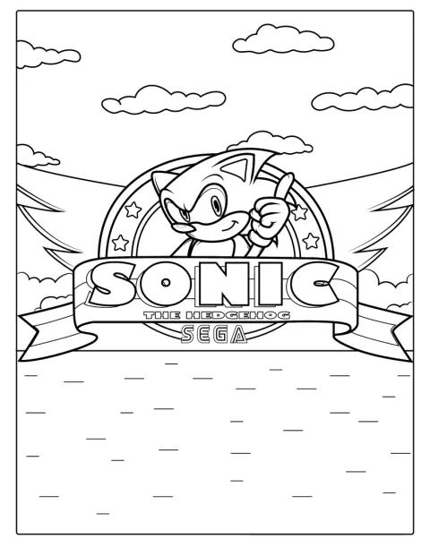 Logo-ul Sonic este prezentat cu litere mari și îndrăznețe.