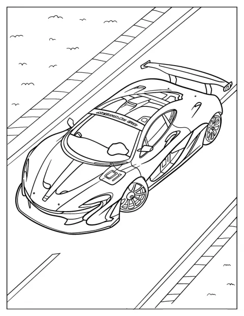 Ovenfra ser du formen på en McLaren P1 GTR.