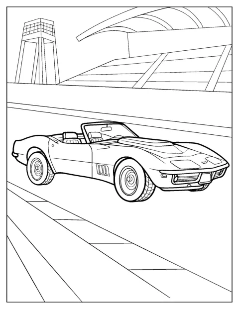 コルベット スティングレイ LT-1が描かれています。