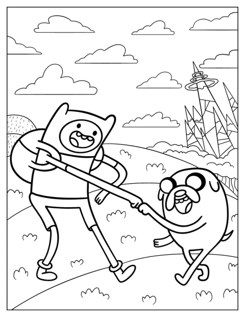 Finn og Jake støder næver sammen i en venlig hilsen.
