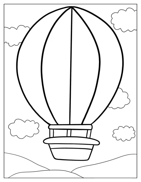 Egy hőlégballon magasra emelkedik az égben.