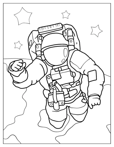 Sobre la Tierra, un astronauta flota en el espacio.