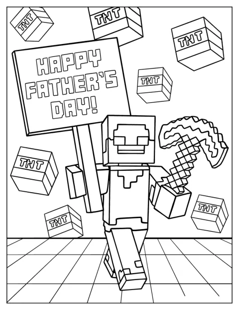 Desenho de Dia do pai para colorir 13