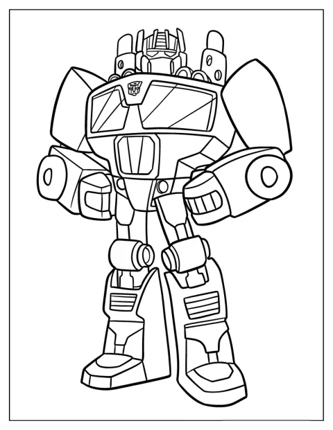 Optimus Prime er tegnet som en vennlig tegneseriefigur.