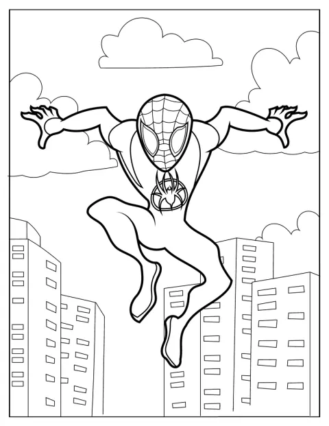 Miles Morales poseeraa yksinkertaisina ääriviivoina.