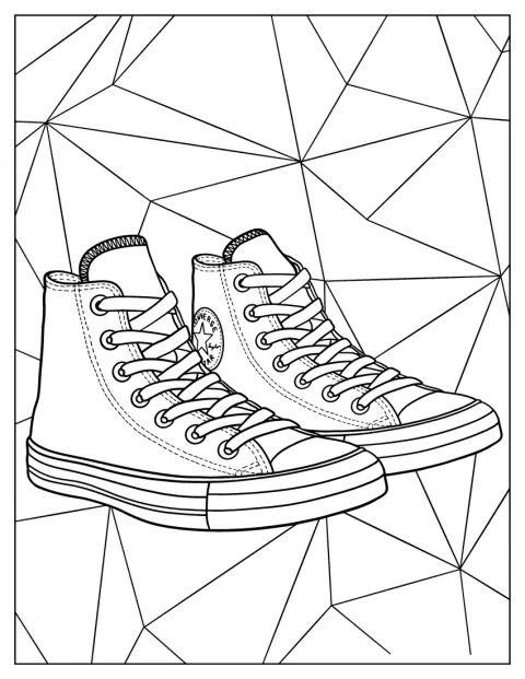 En Converse Chuck Taylor All Star-högsneaker visas från sidan.