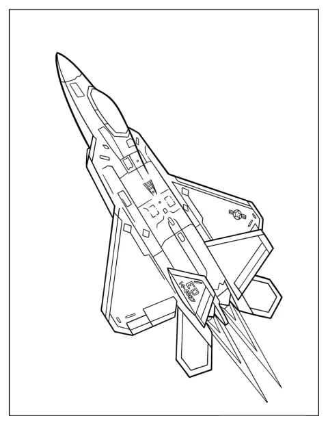 En F 22 Raptor stealthjager letter fra landingsbanen.