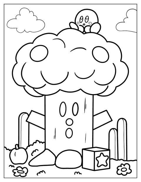 Whispy Woods, el árbol con rostro, aparece en el bosque.