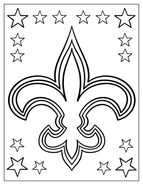 El emblema de los New Orleans Saints representa al equipo de fútbol americano.