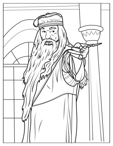 アルバス・ダンブルドアがリアルなタッチで描かれています。