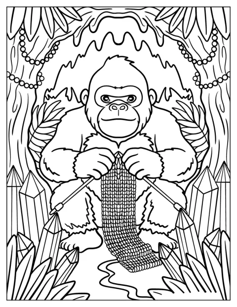 Wśród leśnych kryształów King Kong robi na drutach.