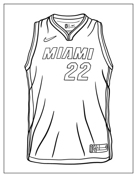 Miami Heatin pelipaidassa näkyvät joukkueen värit ja tunnus.