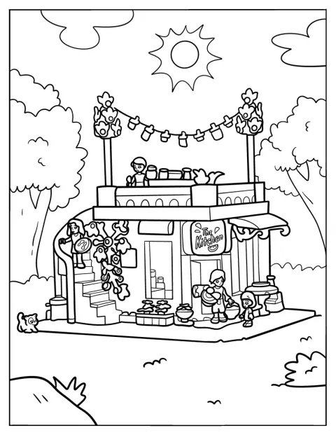 La cocina comunitaria de Heartlake City está llena de detalles.