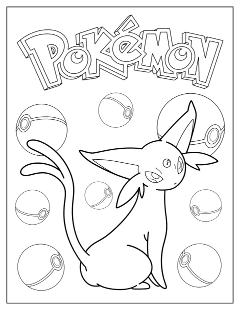 Espeon è protagonista di un poster dedicato ai Pokémon.