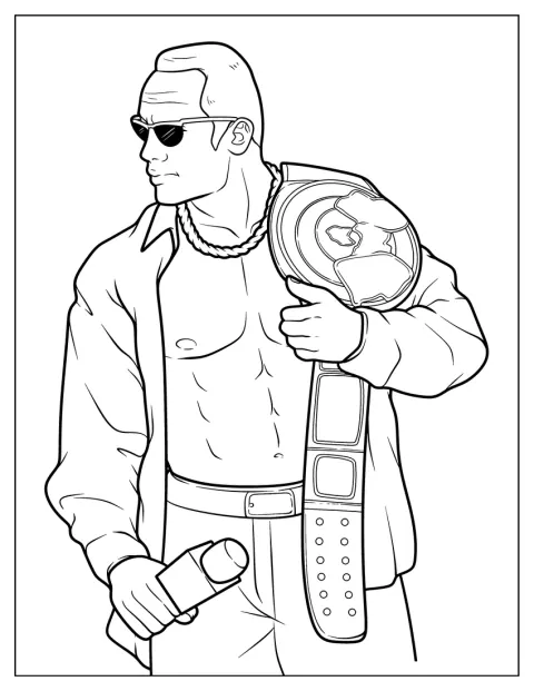 Dwayne „The Rock” Johnson egyszerű, könnyen felismerhető portréja látható.