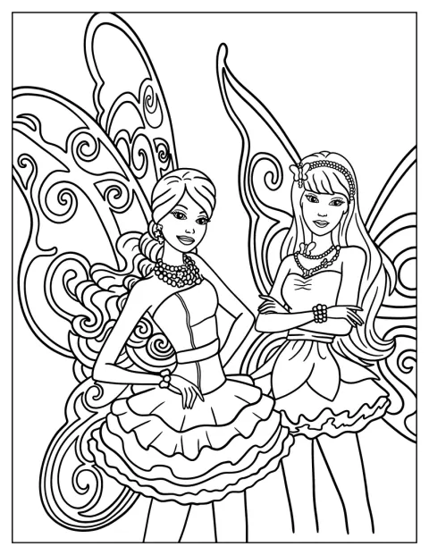 Barbie Fairytopia Fairy Coloring Page
