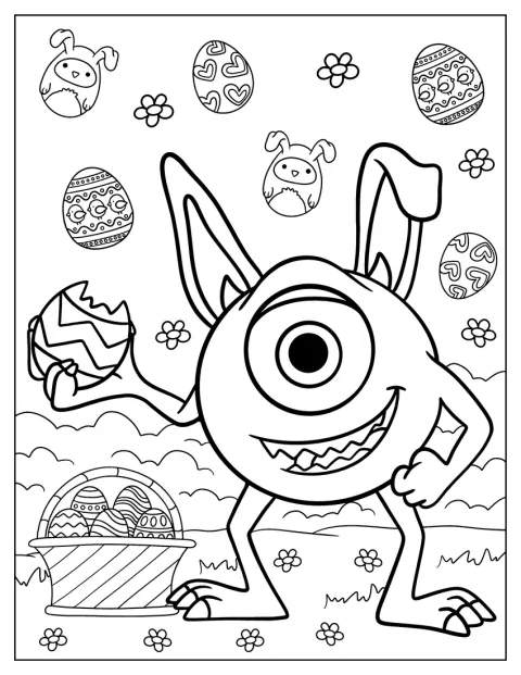 マイク・ワゾウスキがイースターエッグを手に持っています。