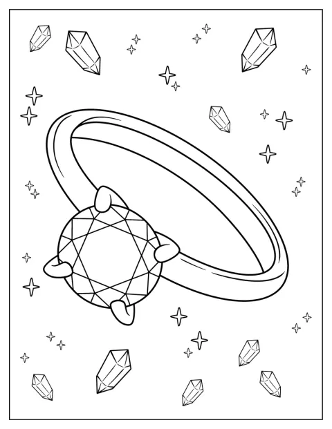 En rundslipt diamant pryder en enkel forlovelsesring.