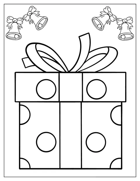 Ett inslaget paket med rosett väntar på att öppnas.